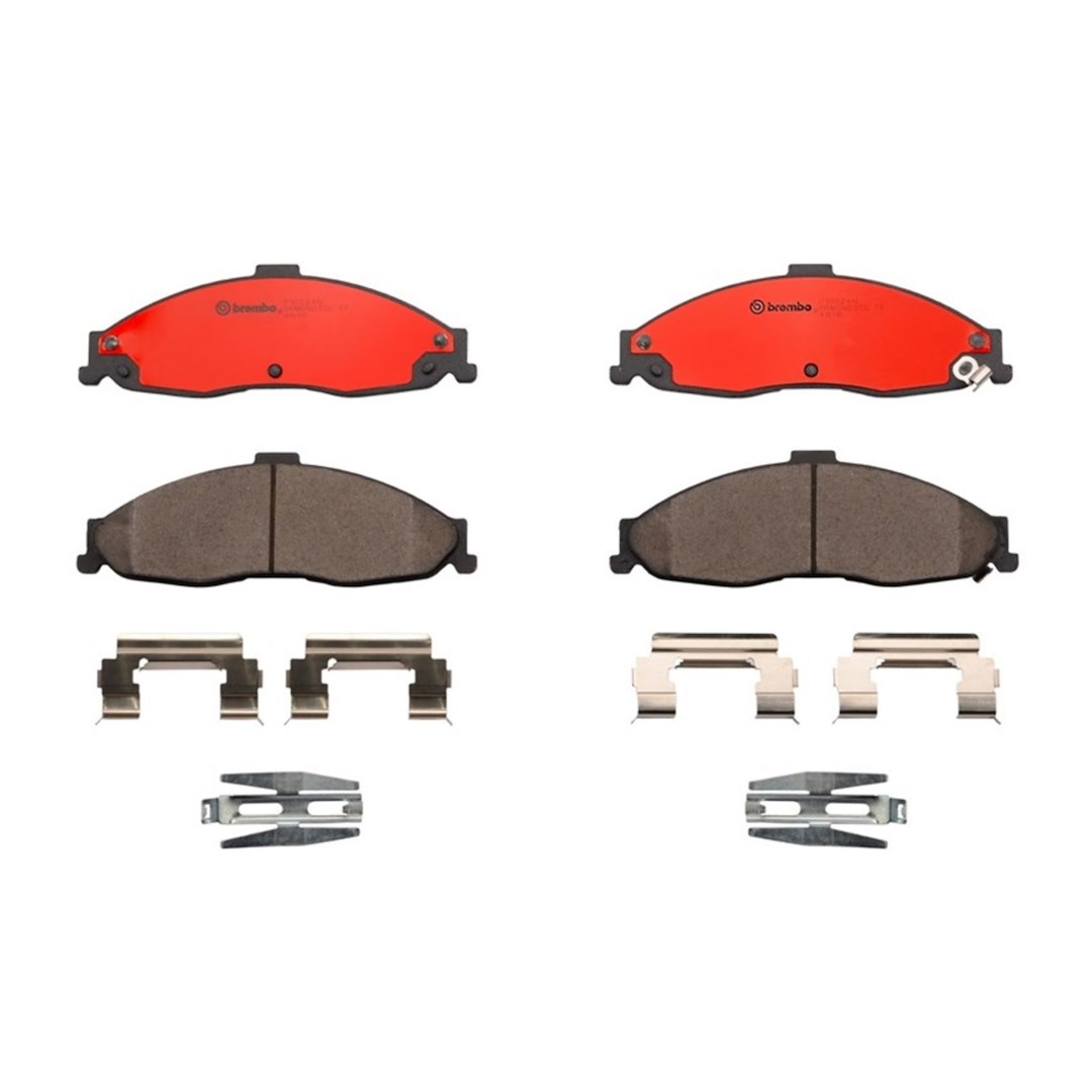 Brembo Brake Pad, Nao, Fmsi Number D749-7618, Ceramic, Set of 4, With Hardware – P10024N
