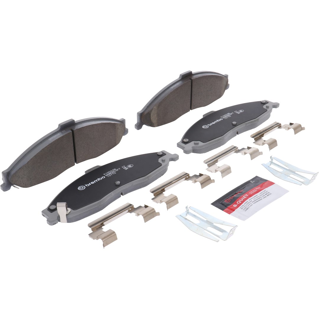 Brembo Brake Pad, Nao, Fmsi Number D749-7618, Ceramic, Set of 4, With Hardware – P10024N