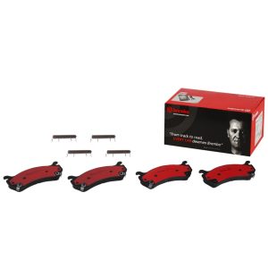 Brembo Brake Pad, Nao, Fmsi Number D785-7653, Ceramic, Set of 4, With Hardware – P10027N