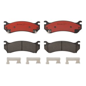 Brembo Brake Pad, Nao, Fmsi Number D785-7653, Ceramic, Set of 4, With Hardware – P10027N