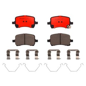 Brembo Brake Pad, Nao, Fmsi Number D1028-7932, Ceramic, Set of 4, With Hardware – P10030N