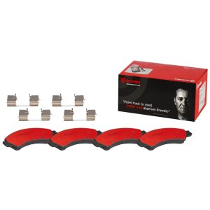 Brembo Brake Pad, Nao, Fmsi Number D1380-7997, Ceramic, Set of 4, With Hardware – P10034N