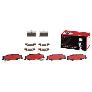 Brembo Brake Pad, Nao, Fmsi Number D732-7600, Ceramic, Set of 4, With Hardware – P10047N