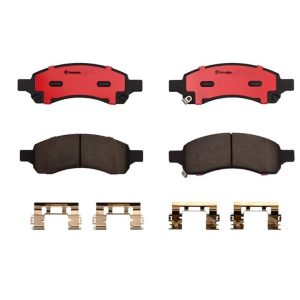Brembo Brake Pad, Nao, Fmsi Number D1169-8282, Ceramic, Set of 4, With Hardware – P10049N