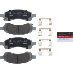 Brembo Brake Pad, Nao, Fmsi Number D1169-8282, Ceramic, Set of 4, With Hardware – P10049N