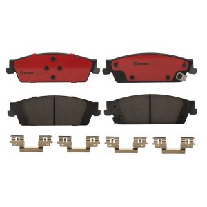 Brembo Brake Pad, Nao, Fmsi Number D1707-8930, Ceramic, Set of 4, With Hardware – P10068N