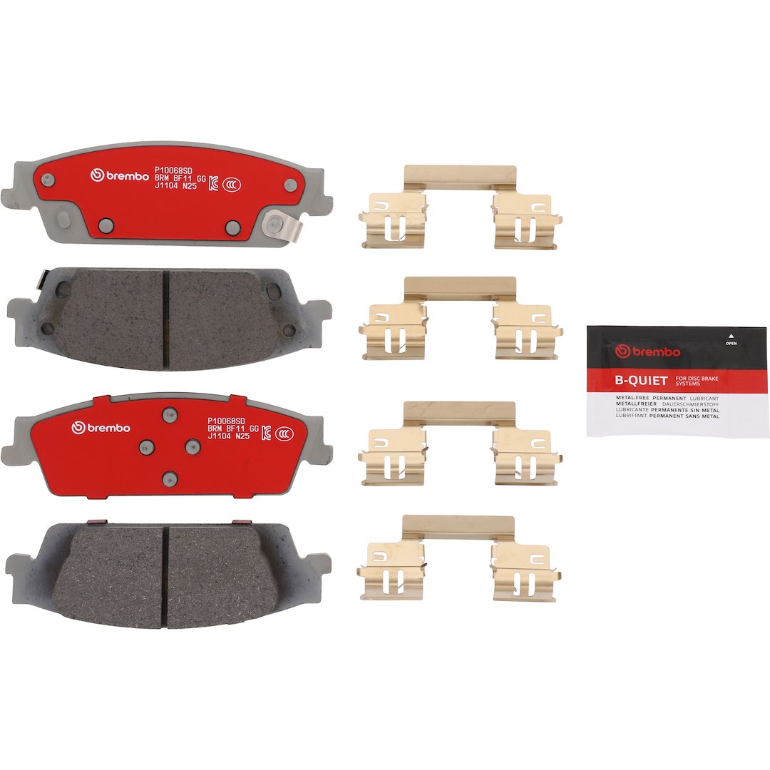 Brembo Brake Pad, Xtra Severe Duty, Fmsi Number D1707-8930, Ceramic, Set of 4 – P10068SD