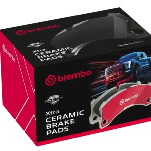 Brembo Brake Pad, Xtra Severe Duty, Fmsi Number D1411-8523, Ceramic, Set of 4, With Pad Wear Sensor/ Pad Shims/ Brake Lubricant – P10072SD