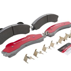 Brembo Brake Pad, Xtra Severe Duty, Fmsi Number D1411-8523, Ceramic, Set of 4, With Pad Wear Sensor/ Pad Shims/ Brake Lubricant – P10072SD