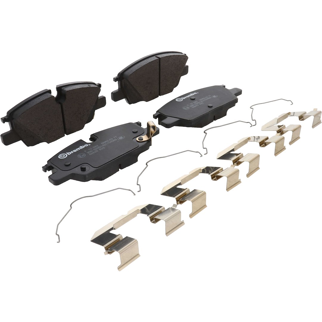 Brembo Brake Pad, Prime Line, Low-Metallic, Set of 4, With Mounting Hardware – P10082
