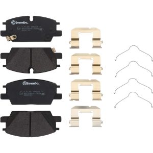 Brembo Brake Pad, Prime Line, Low-Metallic, Set of 4, With Mounting Hardware – P10082