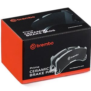 Brembo Brake Pad, Nao, Fmsi Number D2174-9419, Ceramic, Set of 4, With Brake Lubricant/ Pad Wear Sensor/ Mounting Hardware – P10098N