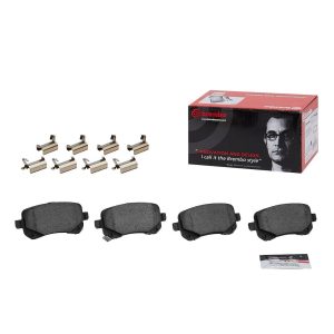 Brembo Brake Pad, Nao, Fmsi Number D1058-7965, Ceramic, Set of 4, With Hardware – P11017N