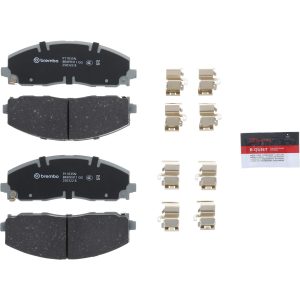Brembo Brake Pad, Nao, Fmsi Number D1589-8800, Ceramic, Set of 4, With Hardware – P11035N