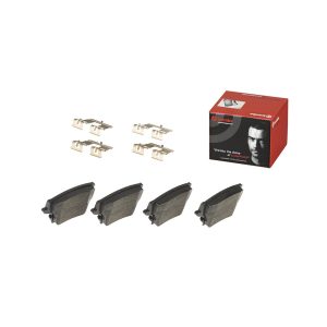 Brembo Brake Pad, Prime Line, Fmsi Number D1057-7963, Low-Metallic, Set of 4, With Mounting Hardware and Pad Wear Sensor – P11040