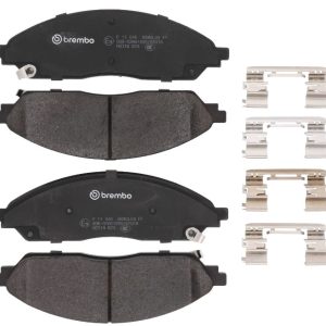 Brembo Brake Pad, Prime Line, Fmsi Number D2402-9632, Low-Metallic, Set of 4, With Mounting Hardware – P11046