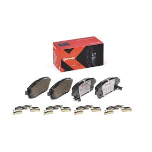 Brembo Brake Pad, Xtra Line, Fmsi Number D1454-8948, Low-Metallic, Set of 4, With Pad Wear Sensor and Mounting Hardware – P16013X