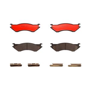 Brembo Brake Pad, Nao, Fmsi Number D758-7627, Ceramic, Set of 4, With Hardware – P18003N