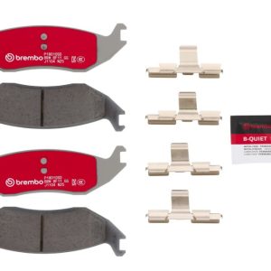 Brembo Brake Pad, Xtra Severe Duty, Fmsi Number D967-7867, Ceramic, Set of 4, With Pad Shims/ Mounting Hardware/ Brake Lubricant – P18010SD