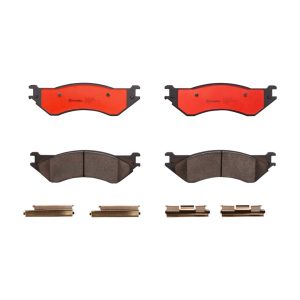 Brembo Brake Pad, Nao, Fmsi Number D1096-7752, Ceramic, Set of 4, With Hardware – P18016N