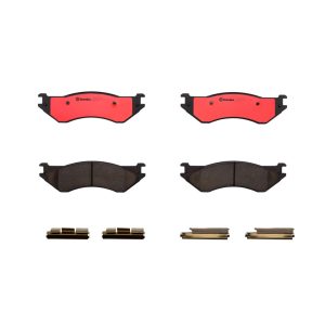 Brembo Brake Pad, Nao, Fmsi Number D842-7718, Ceramic, Set of 4, With Hardware – P18019N