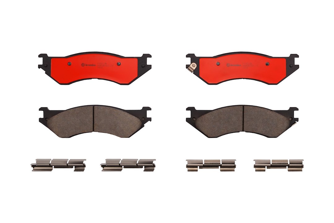 Brembo Brake Pad, Nao, Fmsi Number D1077-7865, Ceramic, Set of 4, With Hardware – P18023N