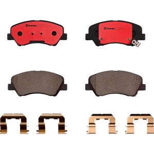 Brembo Brake Pad, Nao, Fmsi Number D1593-8806, Ceramic, Set of 4, With Hardware – P18025N