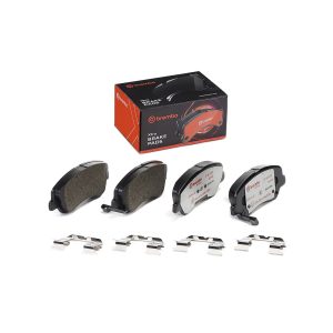 Brembo Brake Pad, Xtra Line, Fmsi Number D1593-8806, Low-Metallic, Set of 4, With Pad Wear Sensor and Mounting Hardware – P18025X