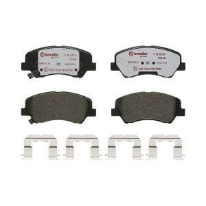Brembo Brake Pad, Xtra Line, Fmsi Number D1593-8806, Low-Metallic, Set of 4, With Pad Wear Sensor and Mounting Hardware – P18025X