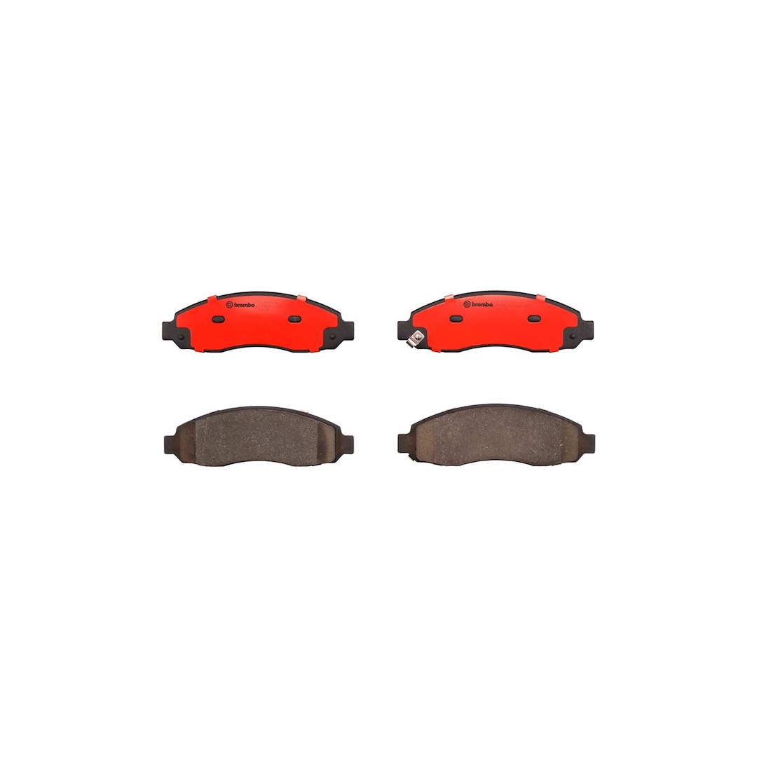Brembo Brake Pad, Nao, Fmsi Number D962-7861, Ceramic, Set of 4, With Hardware – P18030N