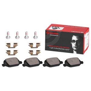 Brembo Brake Pad, Nao, Fmsi Number D1057-8495, Ceramic, Set of 4, With Hardware – P18033N