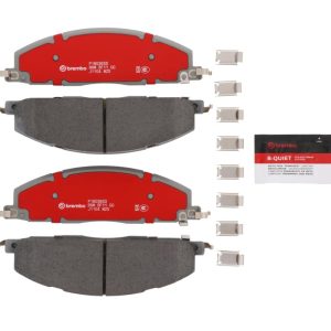 Brembo Brake Pad, Xtra Severe Duty, Fmsi Number D1400-8508, Ceramic, Set of 4, With Pad Shims/ Mounting Hardware/ Brake Lubricant – P18036SD