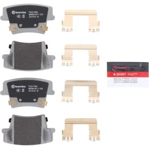 Brembo Brake Pad, Nao, Fmsi Number D1057-7964, Ceramic, Set of 4, With Hardware – P23175N