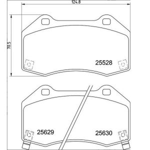 Brembo Brake Pad, Fmsi Number D1379-9074, Low-Metallic, Set of 4 – P23182