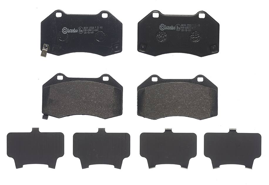 Brembo Brake Pad, Fmsi Number D1379-9074, Low-Metallic, Set of 4 – P23182