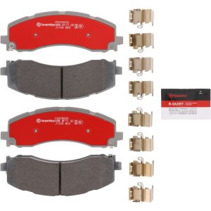Brembo Brake Pad, Xtra Severe Duty, Fmsi Number D2225-9464, Ceramic, Set of 4, With Pad Wear Sensor/ Mounting Hardware/ Brake Lubricant – P23195SD