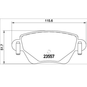Brembo Brake Pad, Fmsi Number D911-7790, Low-Metallic, Set of 4, With Hardware – P24059