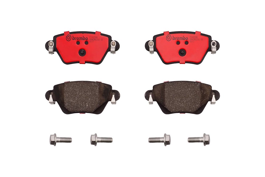Brembo Brake Pad, Nao, Fmsi Number D911-7790, Ceramic, Set of 4, With Hardware – P24059N