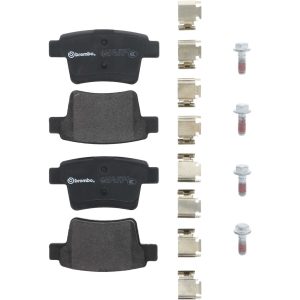 Brembo Brake Pad, Fmsi Number D1071-7976, Low-Metallic, Set of 4, With Hardware – P24063