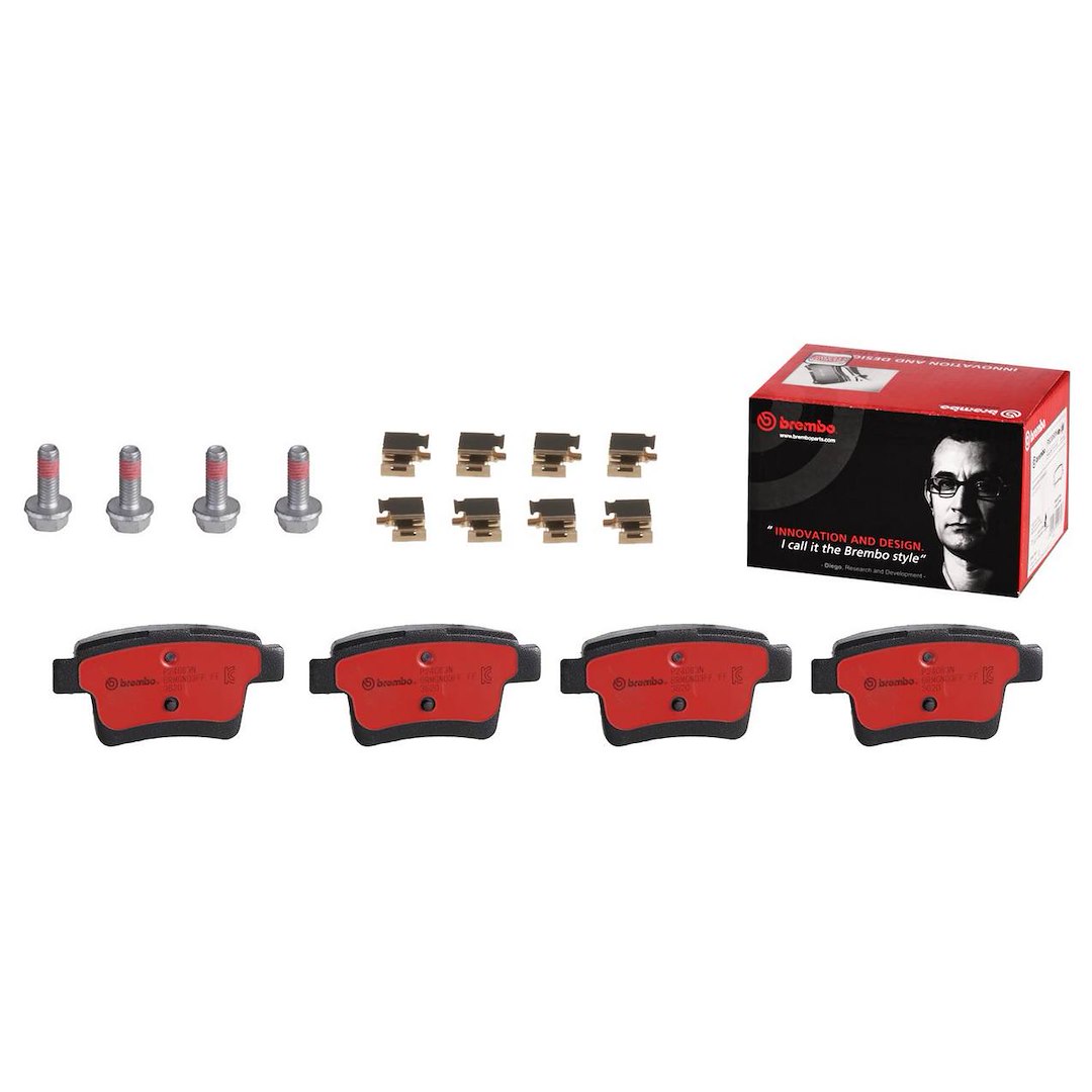 Brembo Brake Pad, Nao, Fmsi Number D1071-7976, Ceramic, Set of 4, With Hardware – P24063N