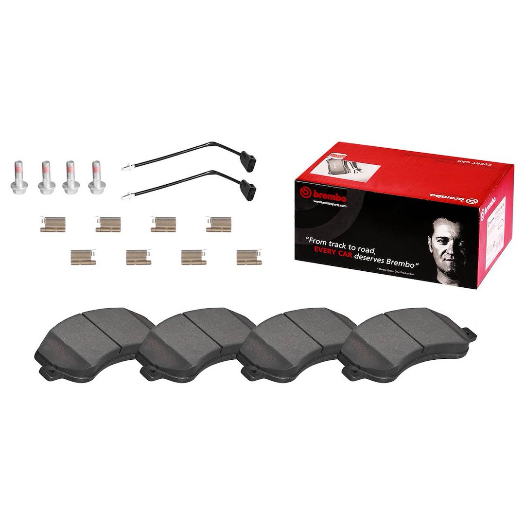 Brembo Brake Pad, Nao, Fmsi Number D1071-7976, Ceramic, Set of 4, With Hardware – P24063N