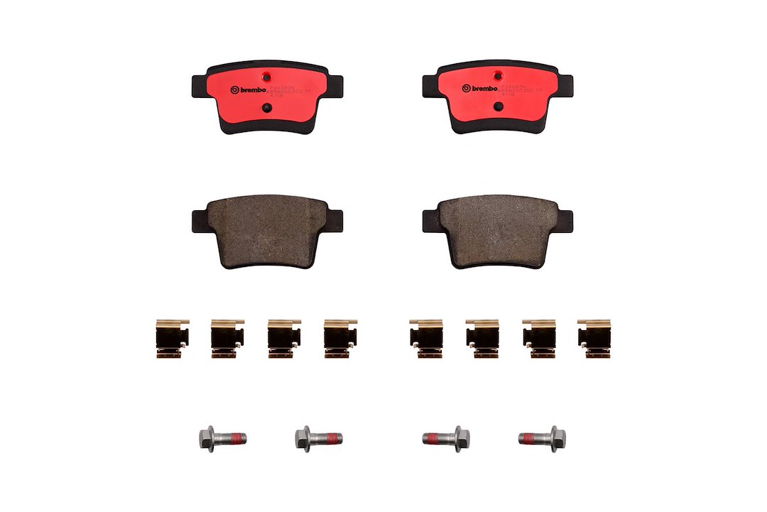Brembo Brake Pad, Nao, Fmsi Number D1071-7976, Ceramic, Set of 4, With Hardware – P24063N