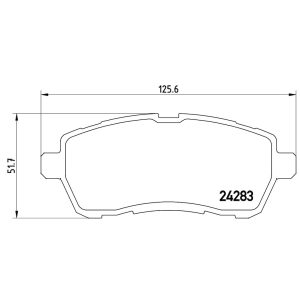 Brembo Brake Pad, Xtra Line, Fmsi Number D1454-8653/ D1454-8738/ D1961-8653, Low-Metallic, Set of 4, With Mounting Hardware – P24072X