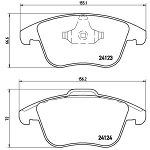 Brembo Brake Pad, Xtra Line, Fmsi Number D1306-8421, Low-Metallic, Set of 4 – P24076X