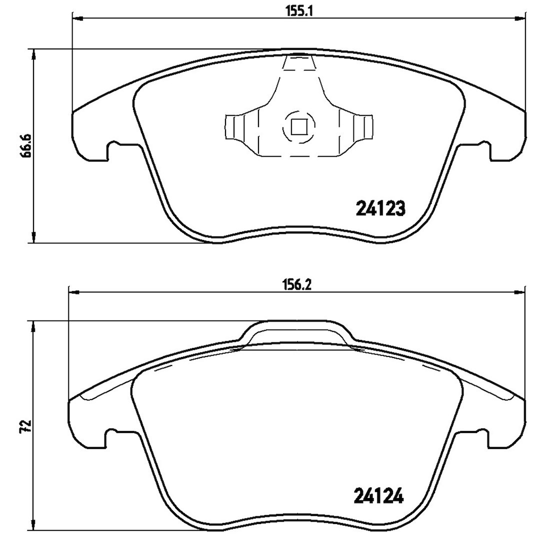 Brembo Brake Pad, Xtra Line, Fmsi Number D1306-8421, Low-Metallic, Set of 4 – P24076X