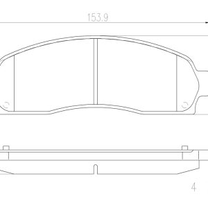 Brembo Brake Pad, Nao, Fmsi Number D833-7794, Ceramic, Set of 4, With Hardware – P24081N