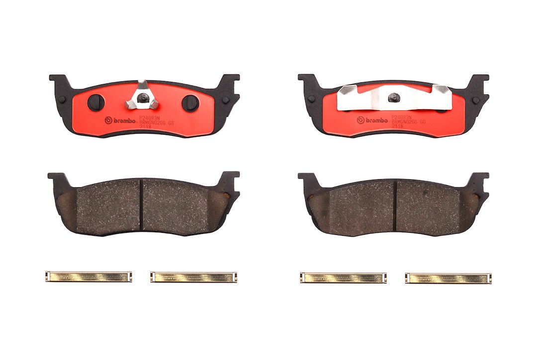 Brembo Brake Pad, Nao, Fmsi Number D879-7584, Ceramic, Set of 4, With Hardware – P24083N