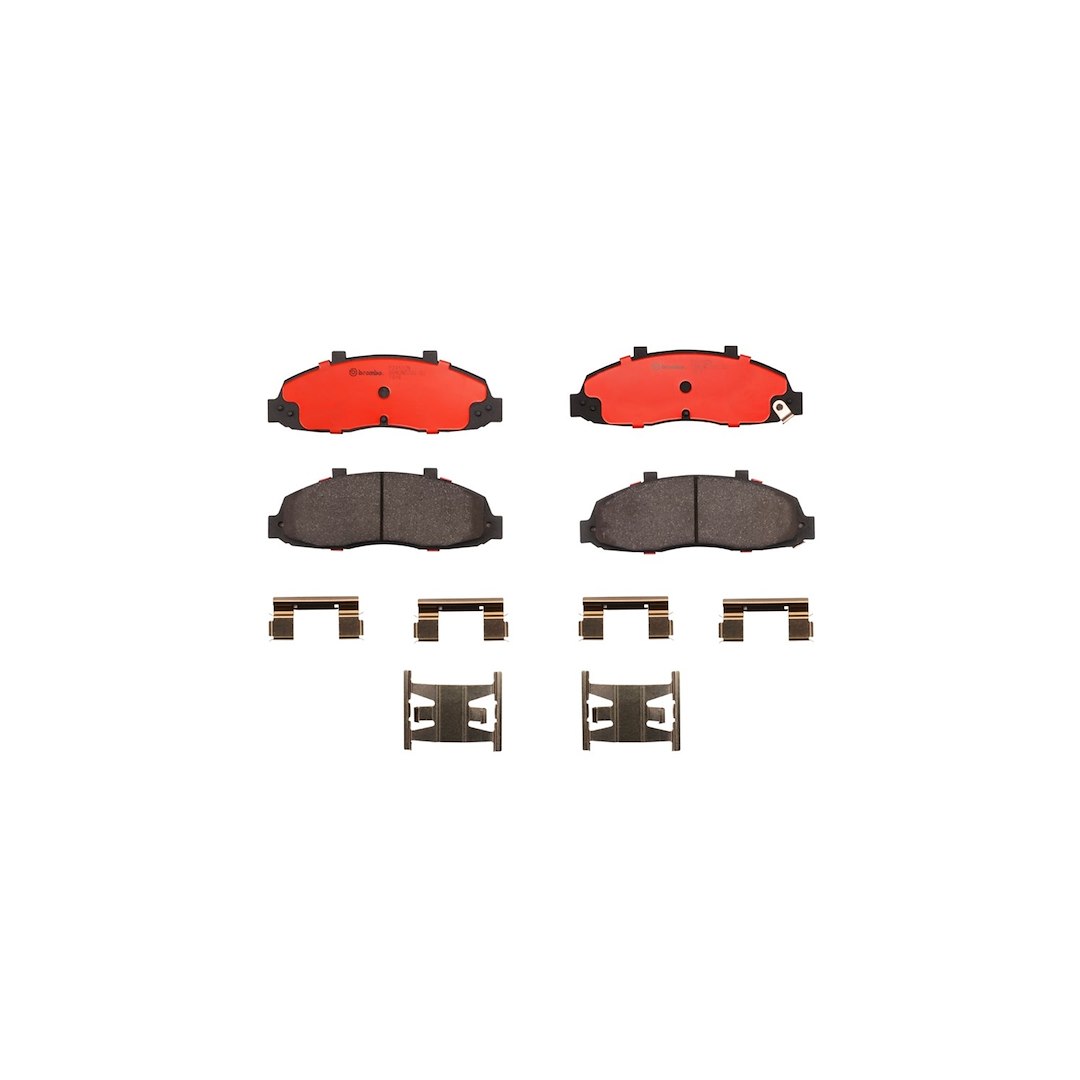 Brembo Brake Pad, Nao, Fmsi Number D679-7558, Ceramic, Set of 4, With Hardware – P24102N