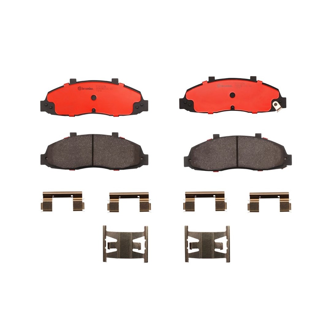 Brembo Brake Pad, Nao, Fmsi Number D679-7558, Ceramic, Set of 4, With Hardware – P24102N
