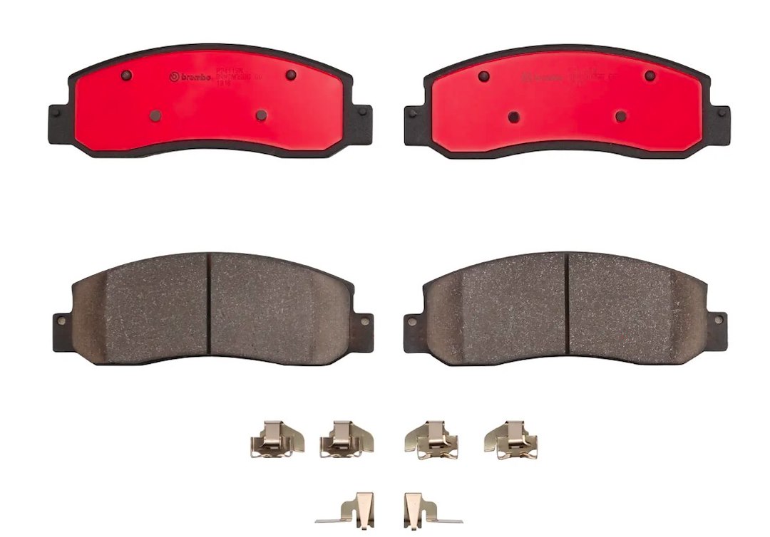 Brembo Brake Pad, Nao, Fmsi Number D1069-7974, Ceramic, Set of 4, With Hardware – P24119N